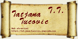 Tatjana Tucović vizit kartica